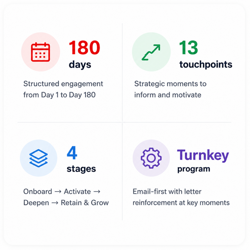 ADVANTAGE DIRECT 180-day engagement lifecycle program overview